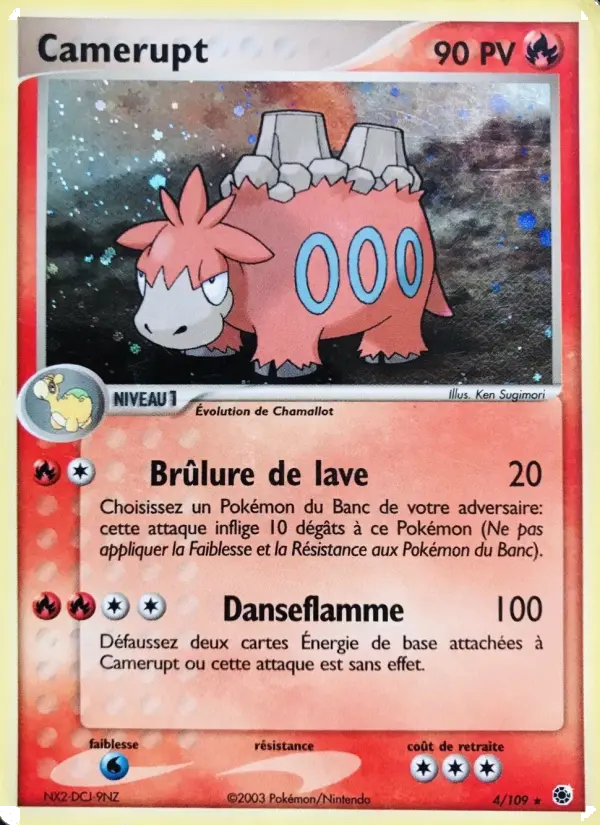 Scan HD carte Pokémon Camerupt 4/109 — EX Rubis & Saphir