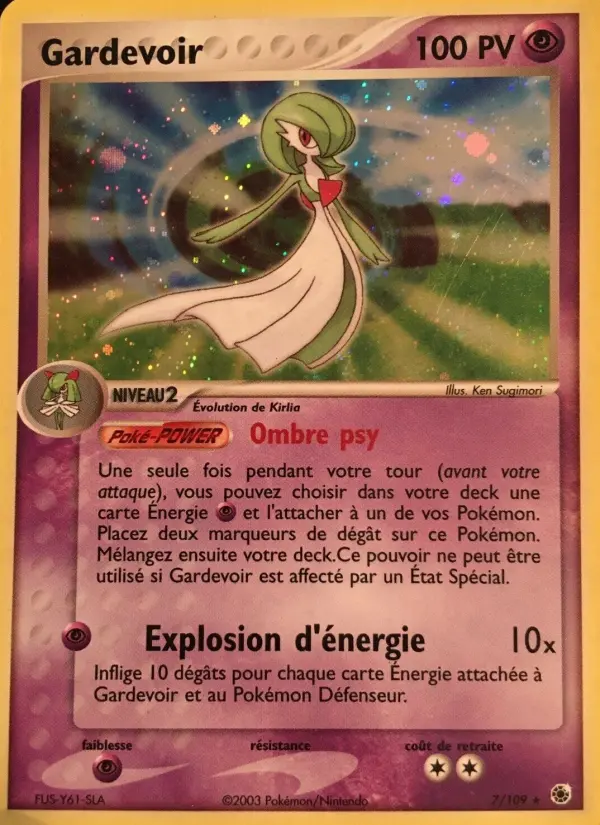 Scan HD carte Pokémon Gardevoir 7/109 — EX Rubis & Saphir