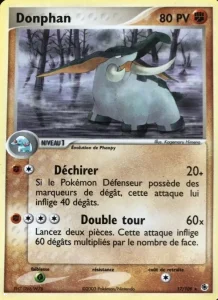 Carte Pokemon Donphan 17/109 EX Rubis & Saphir
