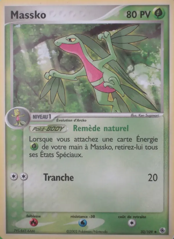 Scan HD carte Pokémon Massko 32/109 — EX Rubis & Saphir