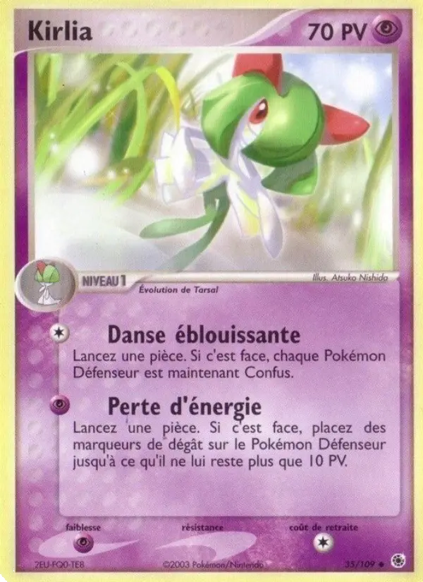 Scan HD carte Pokémon Kirlia 35/109 — EX Rubis & Saphir