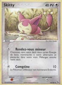 Carte Pokemon Skitty 44/109 EX Rubis & Saphir