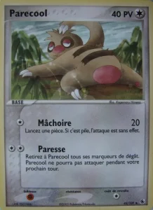 Carte Pokemon Parecool 45/109 EX Rubis & Saphir