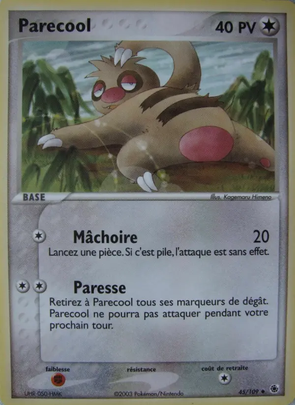 Scan HD carte Pokémon Parecool 45/109 — EX Rubis & Saphir