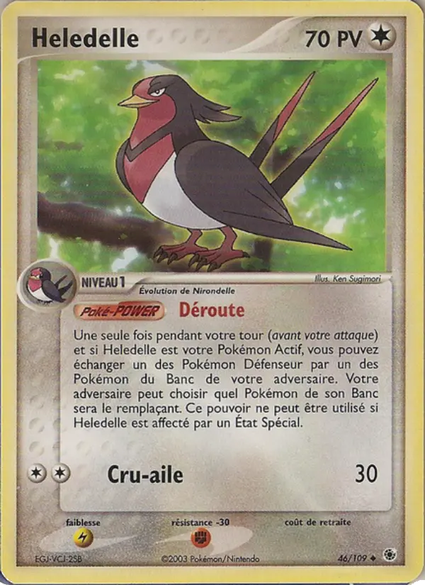 Scan HD carte Pokémon Heledelle 46/109 — EX Rubis & Saphir