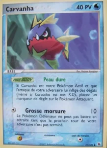 Carte Pokemon Carvanha 51/109 EX Rubis & Saphir