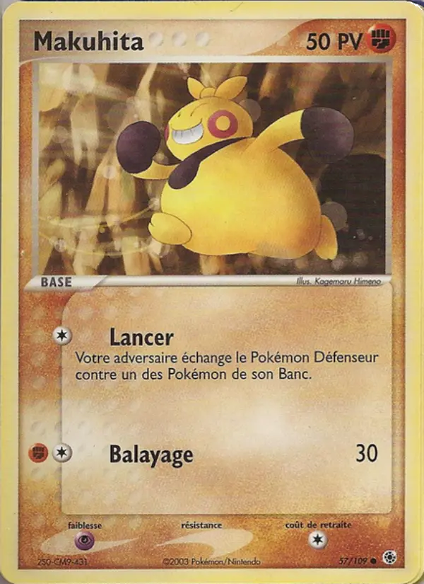 Scan HD carte Pokémon Makuhita 57/109 — EX Rubis & Saphir