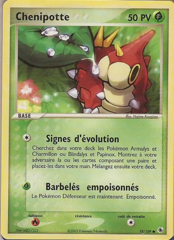 Scan HD carte Pokémon Chenipotte 78/109 — EX Rubis & Saphir