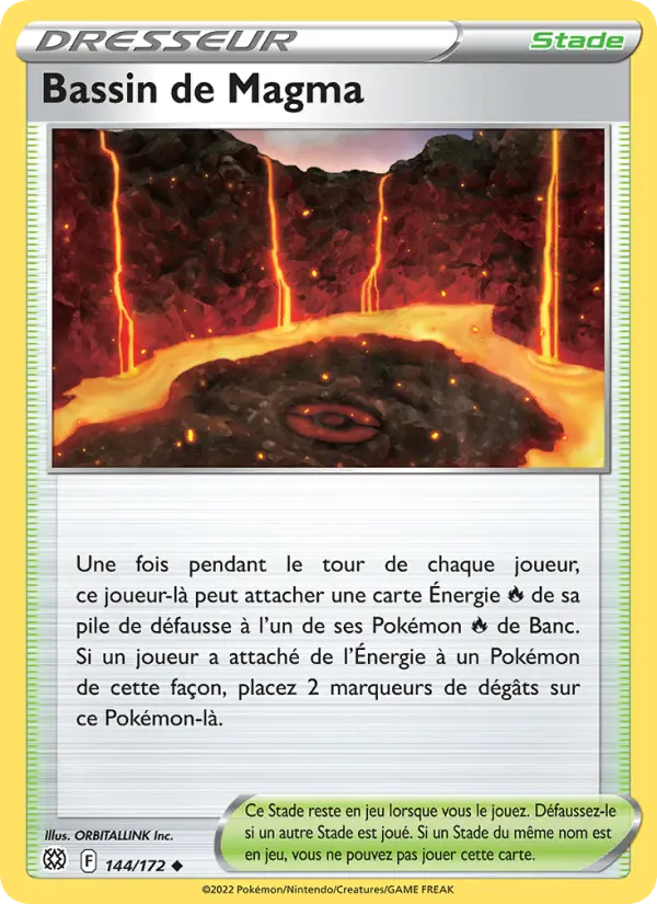 Scan HD carte Pokémon Bassin de Magma 144/172 — Stars Étincelantes
