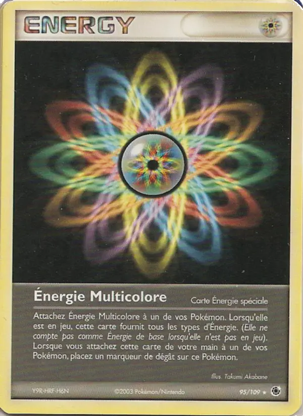 Scan HD carte Pokémon Énergie Multicolore 95/109 — EX Rubis & Saphir