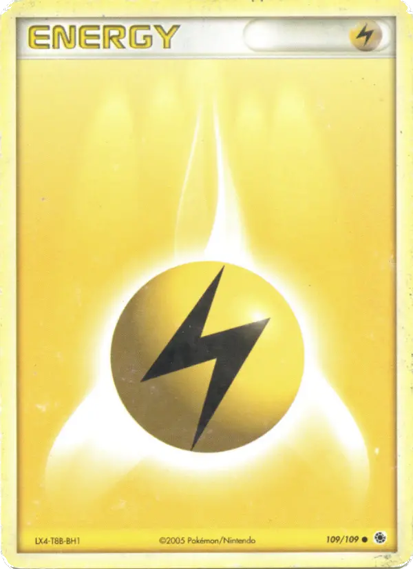 Scan HD carte Pokémon Énergie Électrique 109/109 — EX Rubis & Saphir
