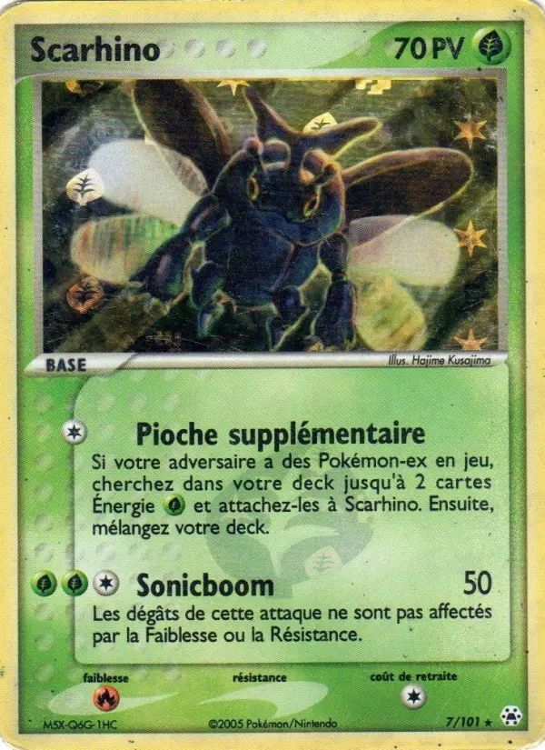 Scan HD carte Pokémon Scarhino 7/101 — EX Légendes Oubliées