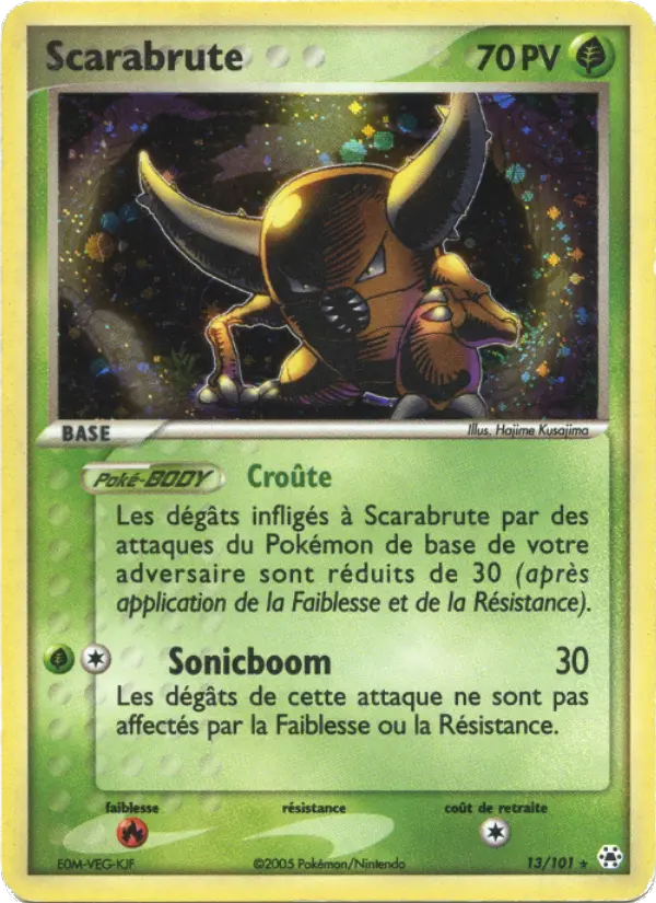 Scan HD carte Pokémon Scarabrute 13/101 — EX Légendes Oubliées