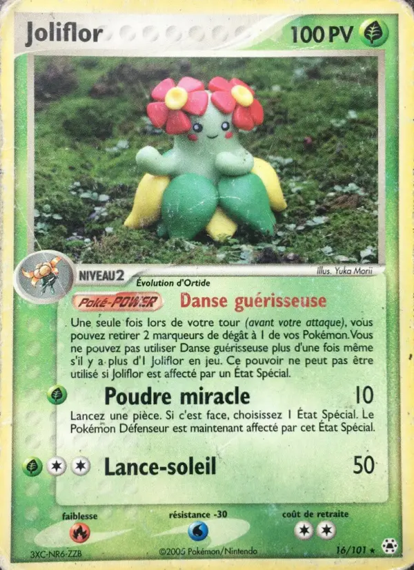 Scan HD carte Pokémon Joliflor 16/101 — EX Légendes Oubliées