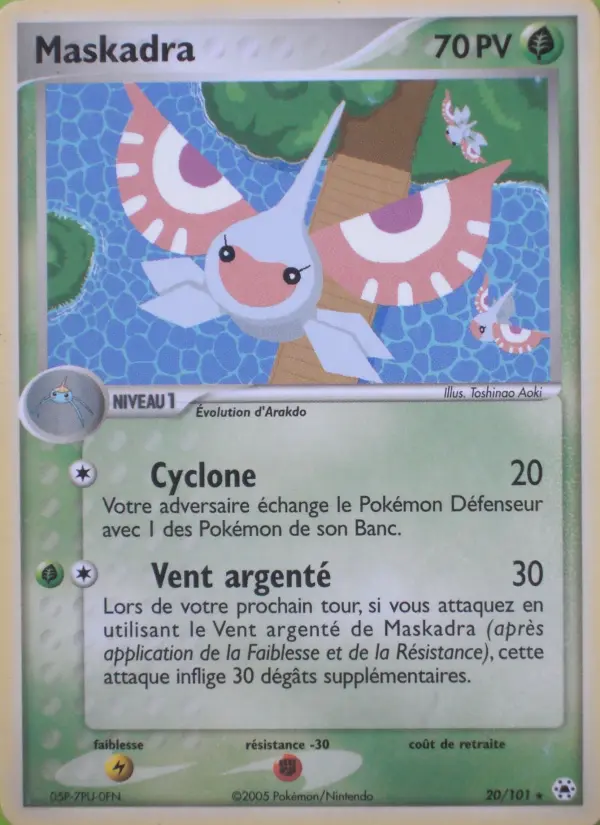 Scan HD carte Pokémon Maskadra 20/101 — EX Légendes Oubliées