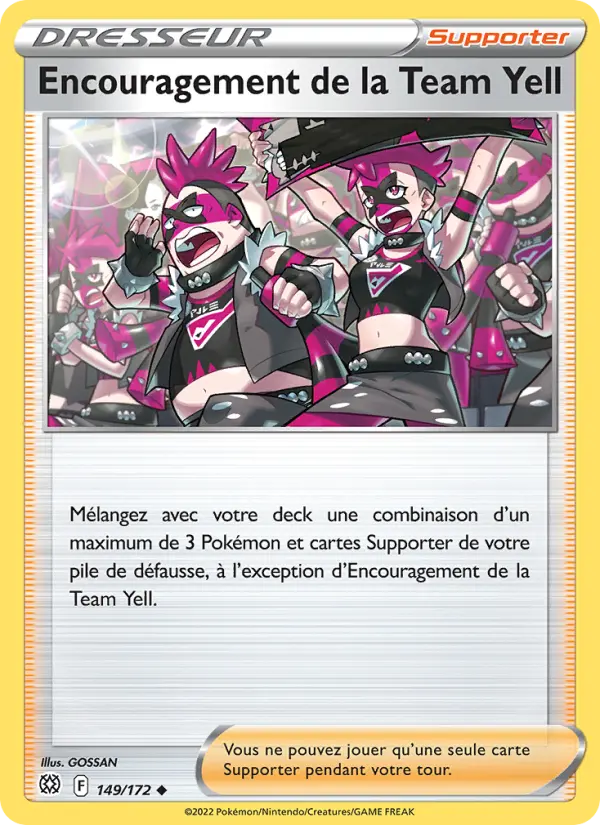 Scan HD carte Pokémon Encouragement de la Team Yell 149/172 — Stars Étincelantes