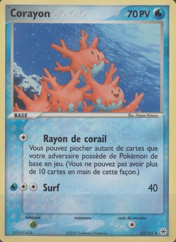 Scan HD carte Pokémon Corayon 32/101 — EX Légendes Oubliées