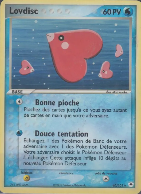 Scan HD carte Pokémon Lovdisc 40/101 — EX Légendes Oubliées