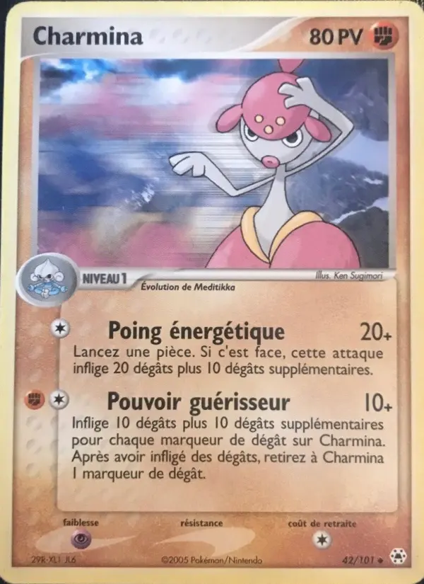 Scan HD carte Pokémon Charmina 42/101 — EX Légendes Oubliées
