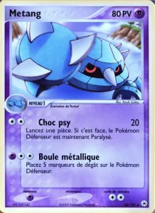Carte Pokemon Metang 43/101 EX Légendes Oubliées