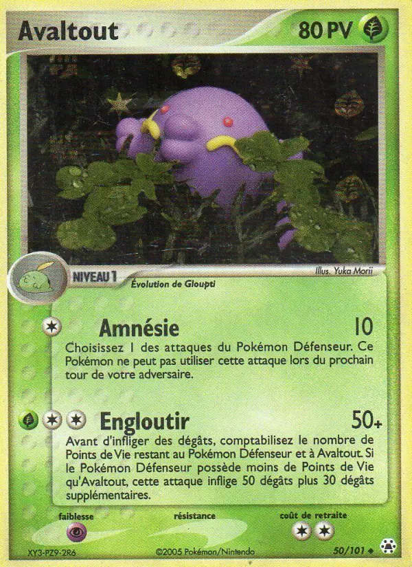 Scan HD carte Pokémon Avaltout 50/101 — EX Légendes Oubliées