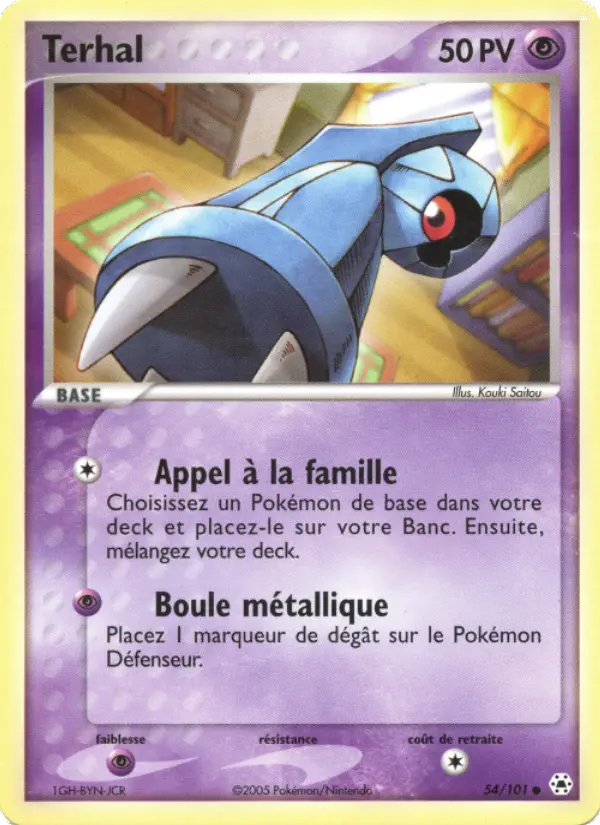 Scan HD carte Pokémon Terhal 54/101 — EX Légendes Oubliées