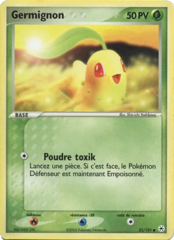 Scan HD carte Pokémon Germignon 55/101 — EX Légendes Oubliées
