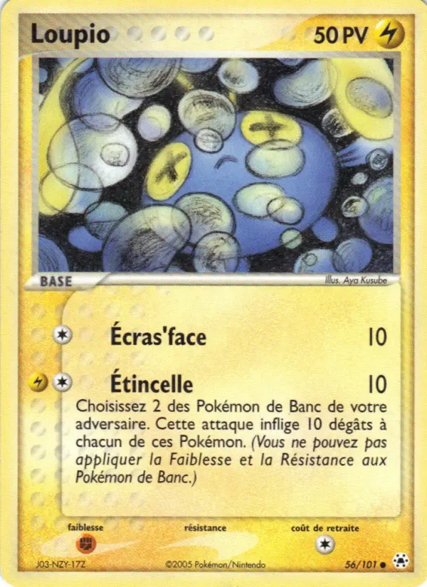 Scan HD carte Pokémon Loupio 56/101 — EX Légendes Oubliées
