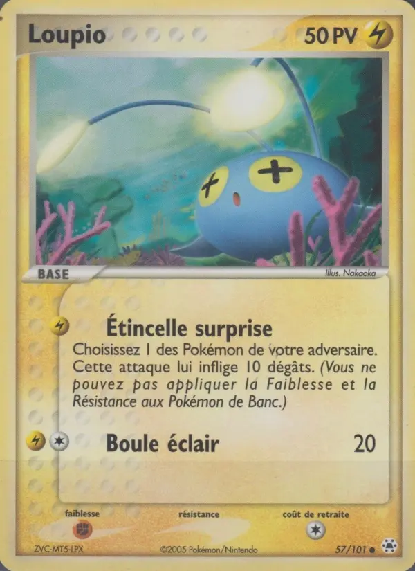Scan HD carte Pokémon Loupio 57/101 — EX Légendes Oubliées