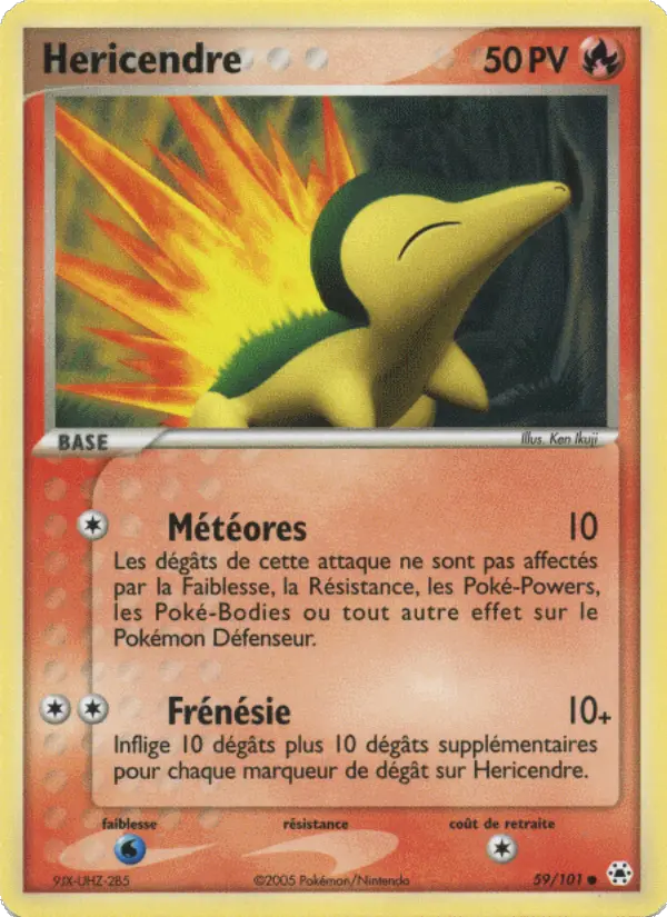 Scan HD carte Pokémon Hericendre 59/101 — EX Légendes Oubliées