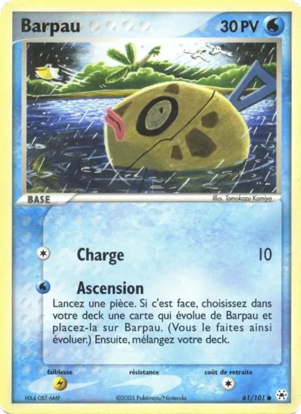 Scan HD carte Pokémon Barpau 61/101 — EX Légendes Oubliées