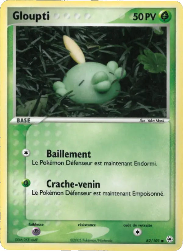 Scan HD carte Pokémon Gloupti 62/101 — EX Légendes Oubliées