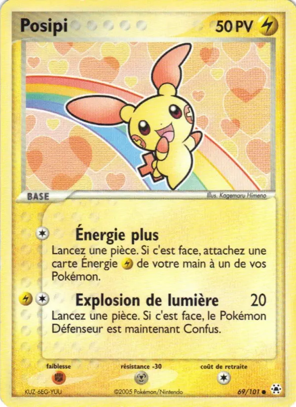 Scan HD carte Pokémon Posipi 69/101 — EX Légendes Oubliées
