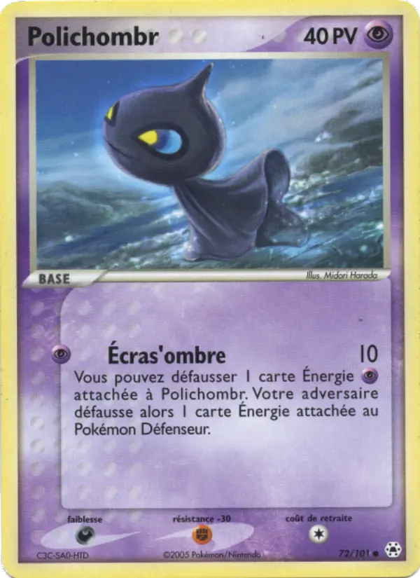 Scan HD carte Pokémon Polichombr 72/101 — EX Légendes Oubliées