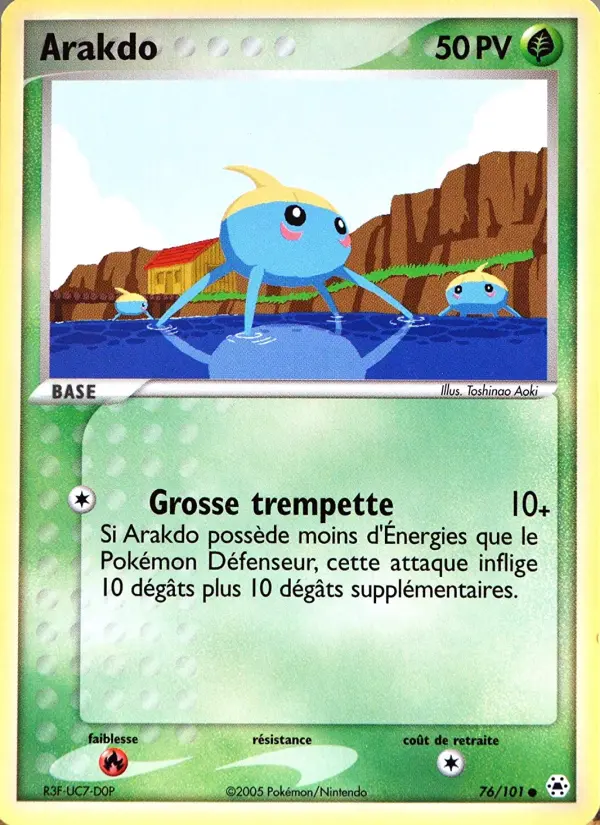 Scan HD carte Pokémon Arakdo 76/101 — EX Légendes Oubliées