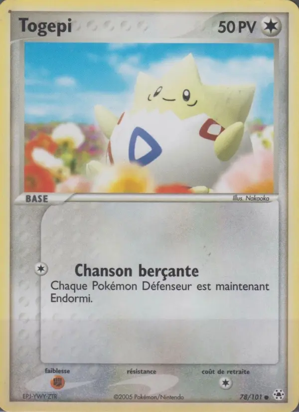 Scan HD carte Pokémon Togepi 78/101 — EX Légendes Oubliées