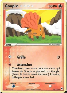 Carte Pokemon Goupix 81/101 EX Légendes Oubliées