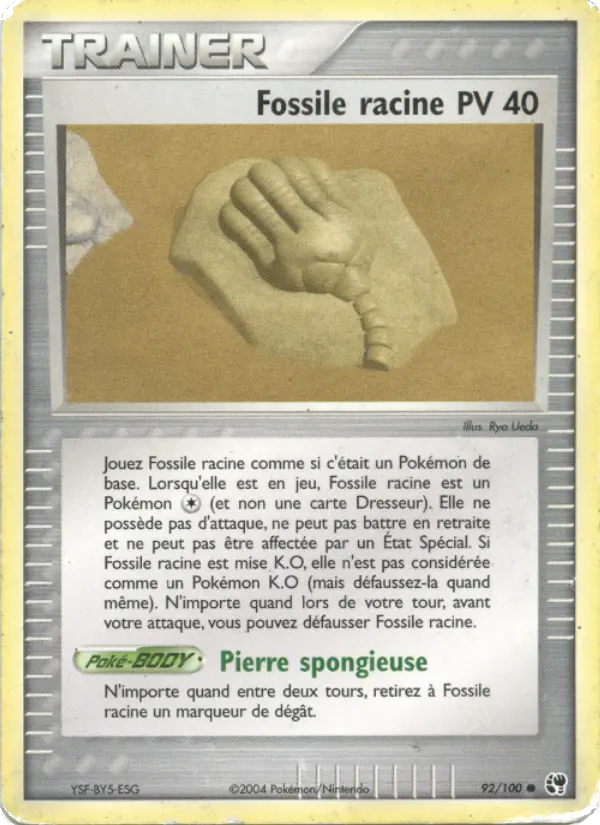 Scan HD carte Pokémon Fossile racine 92/100 — EX Tempête de sable