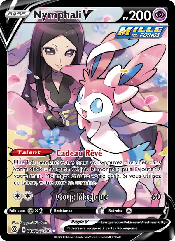 Scan HD carte Pokémon Nymphali V TG14/172 — Stars Étincelantes