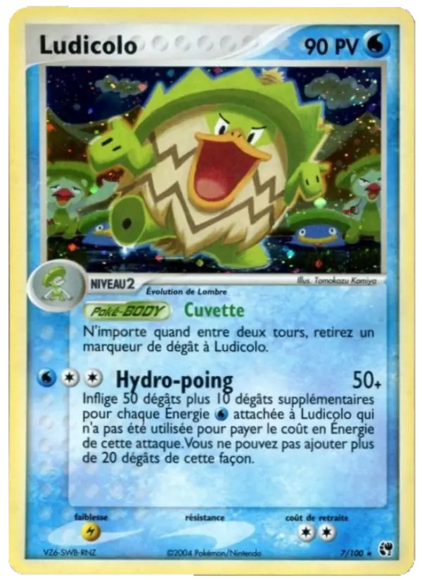 Scan HD carte Pokémon Ludicolo 7/100 — EX Tempête de sable