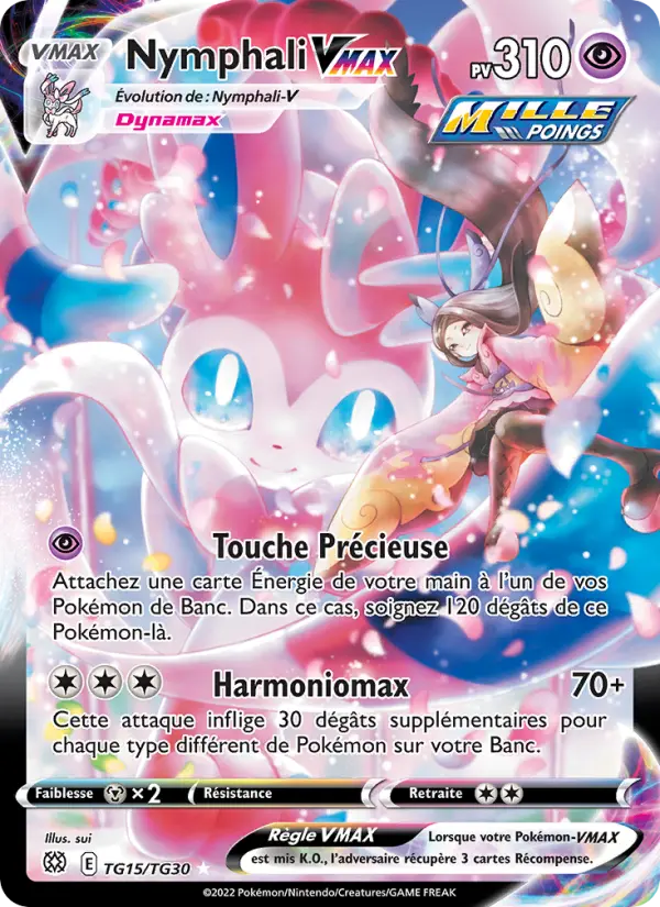 Scan HD carte Pokémon Nymphali VMAX TG15/172 — Stars Étincelantes