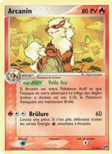 Carte Pokemon Arcanin 15/100 EX Tempête de sable