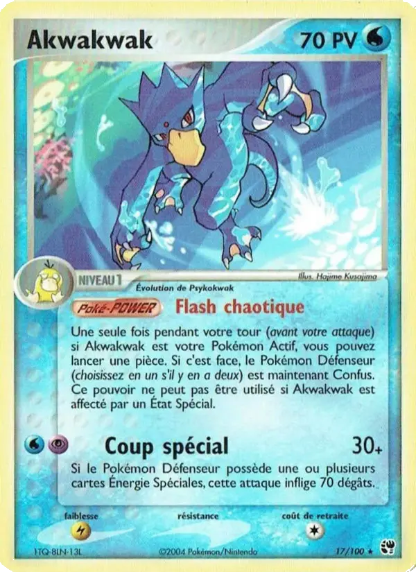 Scan HD carte Pokémon Akwakwak 17/100 — EX Tempête de sable