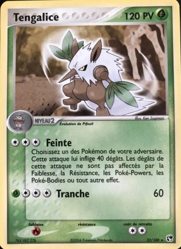 Scan HD carte Pokémon Tengalice 22/100 — EX Tempête de sable