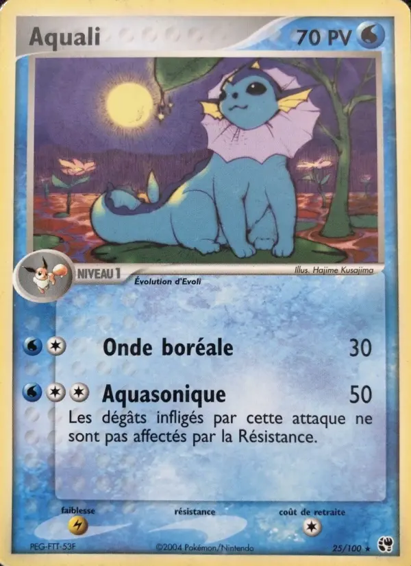 Scan HD carte Pokémon Aquali 25/100 — EX Tempête de sable
