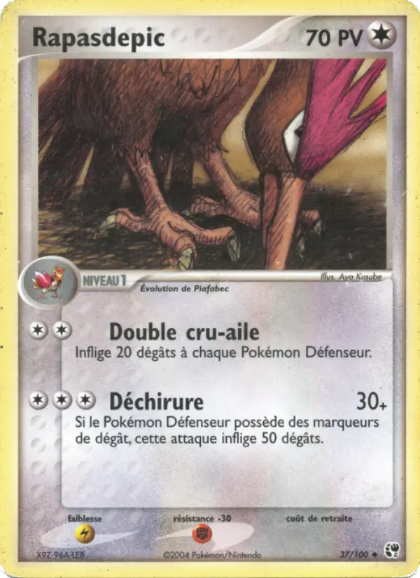 Scan HD carte Pokémon Rapasdepic 37/100 — EX Tempête de sable