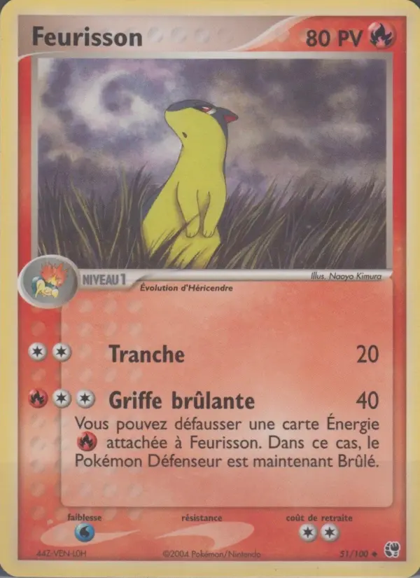 Scan HD carte Pokémon Feurisson 51/100 — EX Tempête de sable