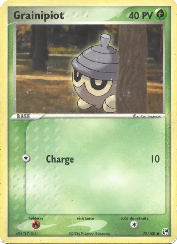 Scan HD carte Pokémon Grainipiot 77/100 — EX Tempête de sable