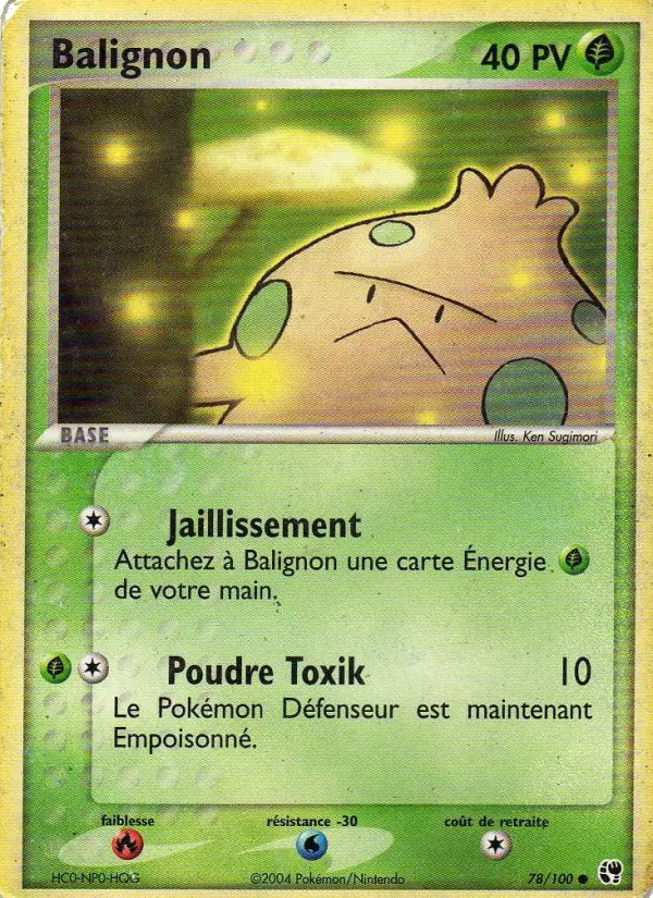 Scan HD carte Pokémon Balignon 78/100 — EX Tempête de sable