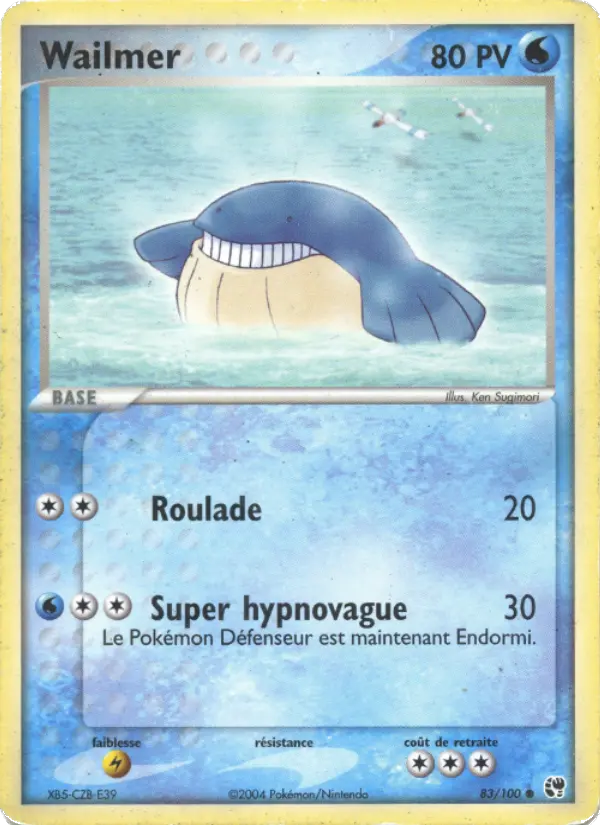 Scan HD carte Pokémon Wailmer 83/100 — EX Tempête de sable